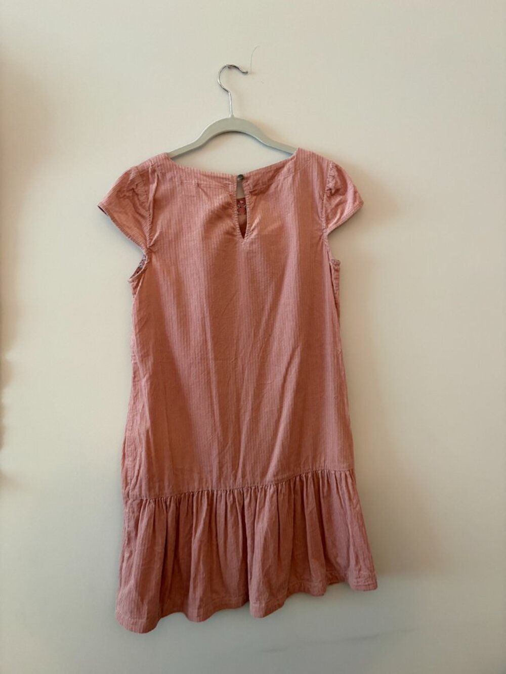 Anthropologie Maeve Pink Corduroy‎ Tessa Flounced Dress Size 2 - Picture 5 of 5
